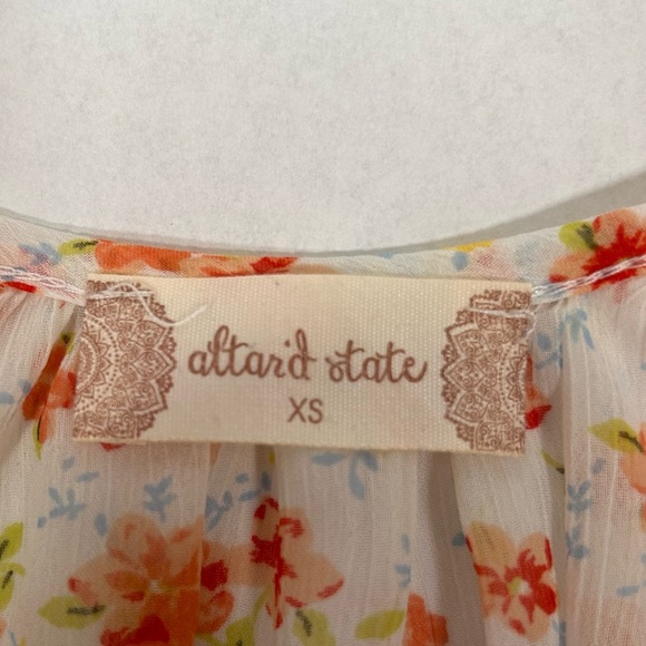 Altar’d State Floral Sheer Long Sleeve Boho Top - Picture 3 of 8